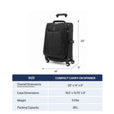 Travelpro Maxlite 5 Softside Expandable Luggage with 4 Spinner Wheels, Lightweight Suitcase, Men and Women