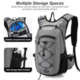 CAREYSTEN Hydration Backpack Cycling Backpack Women Running Backpack Water Backpack for Hiking Biking Backpack for Men Equipped with 2L Water Bag (Grey)