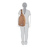 Carhartt Sling Bag, Sling Crossbody Backpack with Side Release Buckle & Tablet Sleeve, Carhartt Brown