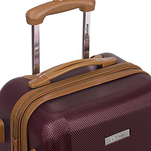 Dejuno Legion New Generation 3-pc Hardside Spinner TSA Combination Lock Luggage Set, Burgundy (25DJ-8242-Burgundy)