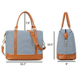 Bluboon Travel Tote Bags with Zipper Ladies Canvas Bag Weekender Overnight Bag for Women Carry on Duffel Bag Trolley Sleeve