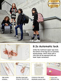 IwaiLoft Ransel Randoseru Backpack Automatic Satchel Japanese School Bag Cherry Blossom Sakura Embroidery PU Bookbag for Girls (White)