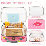 FlowFly Kids Lunch box Insulated Soft Bag Mini Cooler Back to School Thermal Meal Tote Kit for Girls, Boys, Doughnut