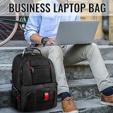 YOREPEK Large Backpack for Men, Extra Large Laptop Backpacks for Men Women, Water Resistant Travel Backpack Airline Approved Business Work Bag Fits 18.4 Inch Computer, Black