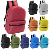Moda West 17" School Backpacks for Kids - Backpacks in Bulk for Elementary, Middle, and High School Students, 10 Pack