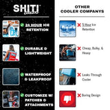 SHITI Coolers Backpack for Camping, Travel, Beach, Soft Lunch Box for Food, Drinks & Ice, Portable, Waterproof 24 Hr Insulated Bag with Shoulder Straps, Customizable, the Midnight Rider, 15 Cans