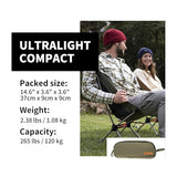 Naturehike YL08 Ultralight Camping Chair, 2.12 LBS Portable Backpacking Chair with Anti-Sinking Feet, Lightweight Compact Folding Hiking Camp Chair