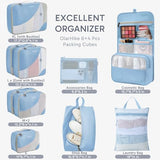 OlarHike 10 Set Packing Cubes for Travel, Gifts for Women Mom,Anti-Tearing Suitcase Organizer with Over-1000 pack Mesh Holes, Vacation Essentials & Accessories for Cruise Ship