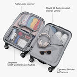 Traveler's Choice Pagosa Hardshell Expandable Luggage with Spinner Wheels, Gray, 2-Piece Set (22/27)