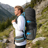 Night Cat Internal-frame Hiking Backpcack: 50L / 60L / 70L Roll Top Lightweight Travel Backpack with Rain Cover for Men Women Hiking Camping Backpacking Black