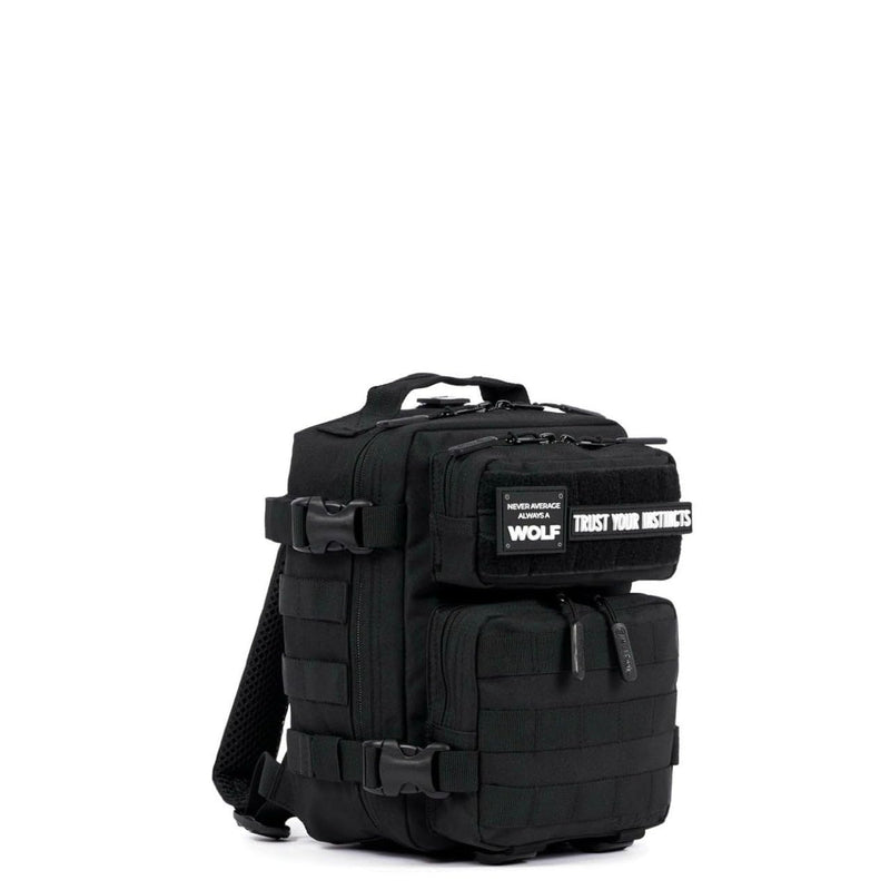 WOLFpak 9L Mini Tactical Backpack (Alpha Black) | Compact, Small Everyday Carry Bag for Gym, School, Travel | Durable, Water-Resistant Daypack with Molle System and Patch Panel