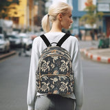 ALAZA Sea Turtle Coral Reef Black Women Backpack Purse Ladies Fashion Shoulder Bag Daypack Travel Bag 10L