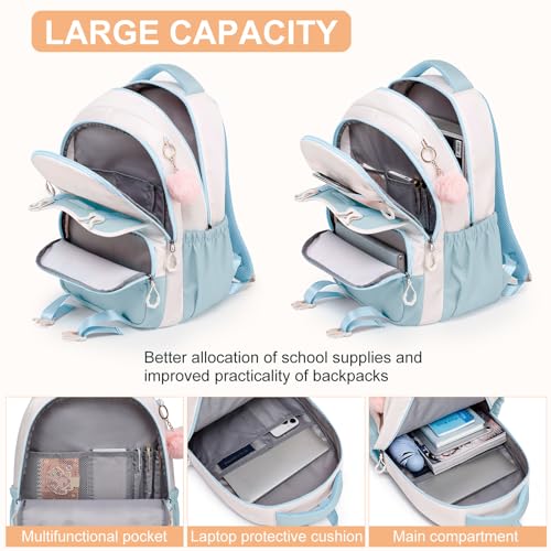 Big Student Laptop Backpack for Teen Girls & College Women - Large High School Bookbag, Ergonomic Travel Daypack, Water-Resistant, Sturdy School Bag