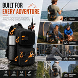 flipfit X-PAC Fishing Sling Bag 6L Waterproof Crossbody Tackle Pack with Rod Holder