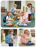 VASCHY Corduroy Kids Backpack for Boys Girls 3-6 Yrs, Toddler Backpack for Preschool Kindergarten, Cute Schoolbag for Daycare - Pink Unicorn