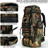 W WINTMING Hiking Backpack for Men 70L/100L Camping Backpack Military Rucksack Molle 3 Days Assault Pack for Climbing