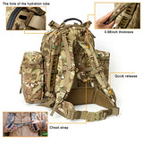 Akmax.cn MOLLE II Medium Tactical Backpack – Authentic Military Rucksack with ABS External Frame, Detachable Side Pouches & Modular Design for Heavy Loads (50L)