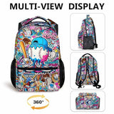 CustomWish Kids Backpack for Boys Baseball Drip Backpacks for Kids Teens Team, Lightweight Large Capacity Cool Back to School Supplies