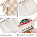 Bluboon Big Capacity Pencil Case Pencil Pouch Pen Case School Supplies Cute Pencil Box Pencil Bag for Teen Girls Boys Women Man (Brown White Checked)