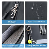 SPORJET Tennis Backpack with 2 Rackets Holder, Water-Resistant PU Leather Tennis Racket Bag for Women & Men, Sling Crossbody Sports Backpack for Tennis, Pickleball & Badminton, Tennis Gifts