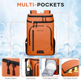 RealCool Insulated Cooler Backpack, 33 Can Leakproof Soft Camping Bag
