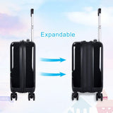 WZLVO Cool Dinosaur Kids Luggage 2PC Set with 360° Spinner Wheels, Lightweight Travel Carry-On Hardshell Suitcase for Boys, Toddler & Elementary Children