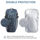 S-ZONE Camera Bag DSLR/SLR Waterproof Camera Case for Photographers Holster Compatible with Nikon Canon Sony, Dark Blue, Casual Daypack