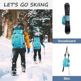 MIGGEEY Ski Boot Bag, 50L Ski Boot Travel Backpack for Skis, Snowboard & Accessories, Waterproof Padded Ski Boot Bag Backpack