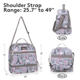 Tilami Rolling Backpack for Kids 19 inch with Lunch Bag Wheeled Laptop Backpack,Grey