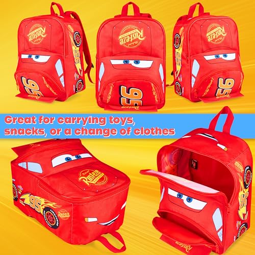 Disney Cars Backpack for Kids Lightning McQueen Mini Backpack Girls Boys School Supplies Preschool Daycare Rucksack Back to School Bag Gifts for Kids