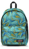 EASTPAK Out Of Office – 31L Backpack with Dual Compartments, 14-inch Laptop Tablet Sleeve, Utility Pocket, Bottle Holder, Brize Palm Aqua