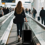 WUJIAONIAO Travel Luggage Cover Baggage Suitcase Cover Protector Skins 18-32 Inch (Pure Black, XL (for 29-32 inch luggage))