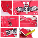 Star-Wind Randoseru automatic Lock Japanese school bags for girls boys Senior PU leather light weight Rain Cover, Dred
