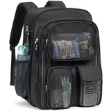 PACKISM Mesh Backpack for School - 18 Inch Extra Large Mesh Bookbag, Black