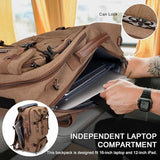 WITZMAN Travel Backpack for Men 40L Large Carry-on Airline Approved Convertible 3 in 1 laptop Bags Fit 16 inch(A8013 Brown)