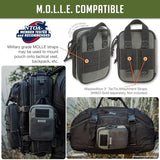 MAXPEDITION Double-Decker EDC Pocket Organizer (5” x 2.5” x 7”) EDC Pouch, Tactical Tool Pouch for Organization, MOLLE Accessories for Everyday Carry (Wolf Gray) 0247W