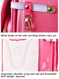 Star-Wind Randoseru Ransel backpack automatic Japanese school bag boys girls leather light weight Rain Cover(Purple)