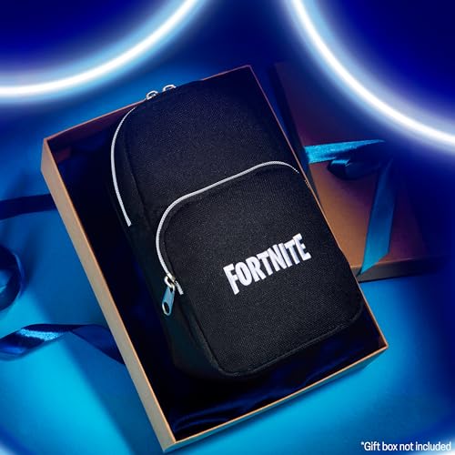 Fortnite Crossbody Bag for Boys Teens with Adjustable Straps Chest Bag Travel Essentials Wallets Phone Cool Gifts for Gamers (Black)