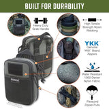 MAXPEDITION Double-Decker EDC Pocket Organizer (5” x 2.5” x 7”) EDC Pouch, Tactical Tool Pouch for Organization, MOLLE Accessories for Everyday Carry (Wolf Gray) 0247W