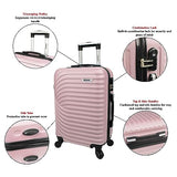 Dejuno Craft Hardside 3-Piece Lightweight Spinner Luggage Set - Blush