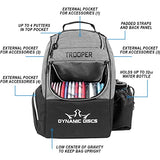 Dynamic Discs Trooper Disc Golf Bag - Beginner Frisbee Golf Backapack - Disc Bag for Men with 18+ Discs Capacity - Ideal Gifts and Accessories - Lightweight & Durable Backpacks (Heather Gray)