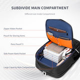 DUSLANG Laptop Backpack,Business Travel Anti Theft Slim Durable Laptops Backpack with USB Charging Port,Water Resistant College Computer Bag for Women & Men Fits 15.6 Inch Laptop and Notebook, Black