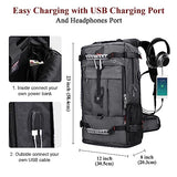 WITZMAN Travel Backpack for Men and Women Convertible Duffle Luggage Bag fit 17 Inch Laptop Carry On Bags for Airplane and Sling Bag with USB Charging Port Lightweight Crossbody Bags Casual Daypack