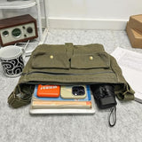 AFGWK Vintage Canvas Messenger Satchel Bag for Men School