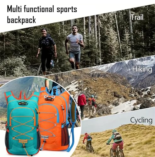AUUEYY Lightweight Cycling Hydration Backpack,Large Capacity Pack for Travel,Hiking,Climbing,Skiing,Running Daypack for Men Women (Green)