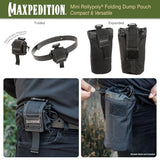 Maxpedition Mini Rollypoly Folding Dump Pouch (Black)