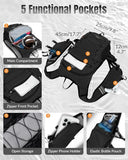 Outplea Small Hiking Backpack with 3D Sponge Backpanel for Men Women, 15L Waterproof Lightweight Cycling Backpack with Chest Strap & Helmet Buckle & Hanging Loop for MTB Biking Jogging, Black