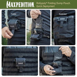 Maxpedition Rollypoly Folding Dump Pouch (Black) 9.4 inch