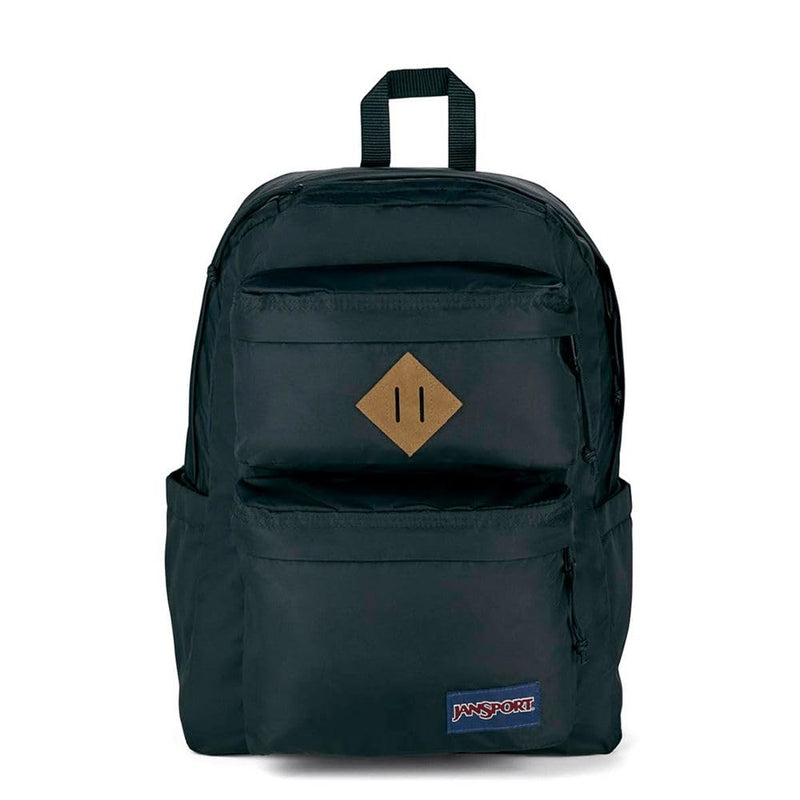 JanSport Double Break Backpack – 15-inch Padded Laptop Compartment, Dual Water Bottle Pockets, Internal Organizer, Large Main Compartment, Black