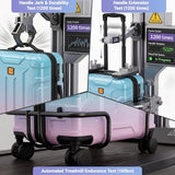 Rosamo 5 Piece Hardshell Suitcase Set, 20/24/28" Expandable Luggage Set with Matching Travel Bags, 22x14x9 Airline Approved Carry On, TSA Lock, Spinner Wheels, ABS+PC (Beige)